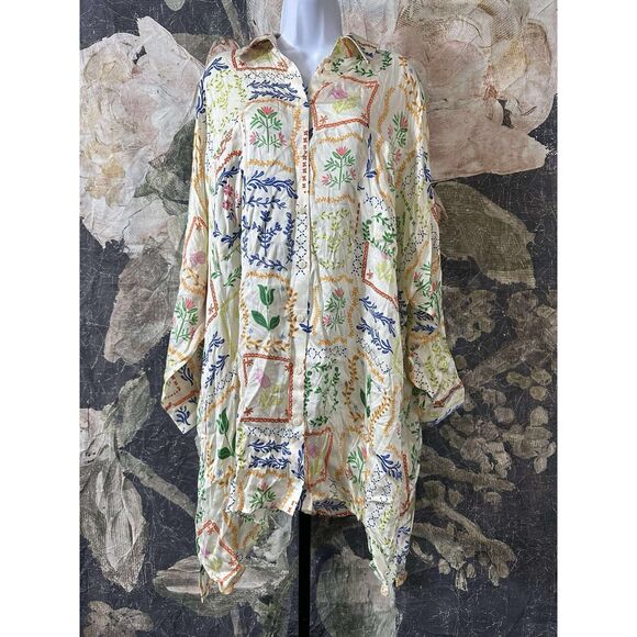 New Anthropologie Corey Lynn Calter Shirt Dress Oversized Printed Mini XL - Picture 5 of 9